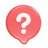 Question icon 3d render illustration png