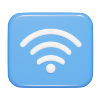 Wifi icon 3d render illustration png