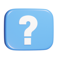 Question icon 3d render illustration png