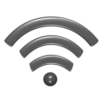 Wi-fi ícone 3d render ilustração png