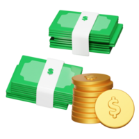 dollar icône 3d rendre illustration png