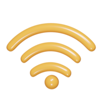 Wifi icon 3d render illustration png