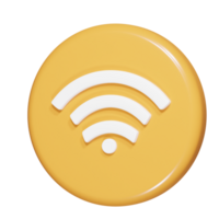 Wifi icono 3d hacer ilustración png