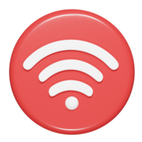 Wifi icono 3d hacer ilustración png