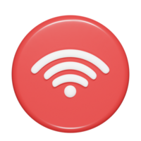 Wifi icon 3d render illustration png