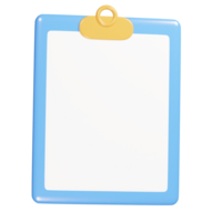 Clip board icon 3d render illustration png