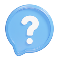 Question icon 3d render illustration png