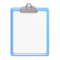 Clip board icon 3d render illustration png