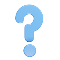 Question icon 3d render illustration png