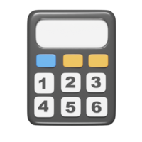 Calculator icon 3d icon illustration png