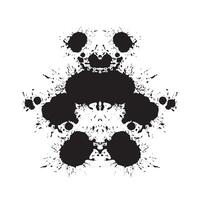 rorschach mancha de tinta prueba vector