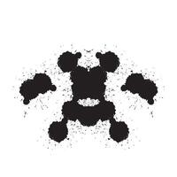 Rorschach inkblot test. Abstract Silhouettes. Psycho diagnostic vector