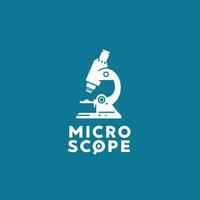 vector illustration of microscope logo icon for science and technology