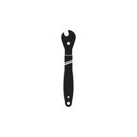 Vintage retro hipster wrench. Traditional silhouette icon workshop tools on white background vector