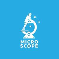 vector illustration of microscope logo icon for science and technology