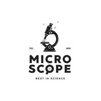 vector illustration of microscope logo icon for science and technology