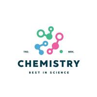 vector illustration of chemistry logo icon with combination of atomic reaction and brain attachment symbol