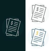 Invoices Vector Illustration Icon Design