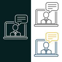 Video Call, Online Meeting, Video Communication, Vector Icon Design