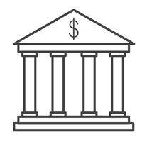 Financial Institution Vector Icon Design