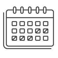 Calender Days Off Vector Illustration Icon Design