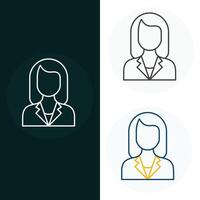 Business Women Vector Illustrtaion Icon Design