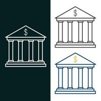 Financial Institution Vector Icon Design