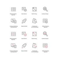 Adaptive AI Solutions Vector Icon Set Enhance Your Business Strategy