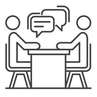 Interview Vector Illustration Icon Design