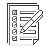 Lista de Verificación, que hacer lista, tarea lista, planificación, vector icono diseño