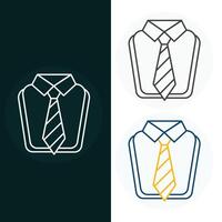 Necktie T shirt Vector Illustration Icon Design
