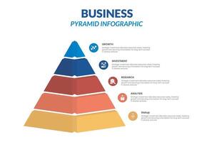 mejor de único pirámide infografía modelo 2024 - editable pirámide vector