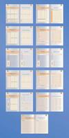 Planner 2024 pages with Blue Background templates , weekly and days organizers or office schedule list vector