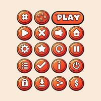 Mobile game buttons for UIUX game design vector asset