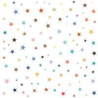 Seamless Stars pattern multicolor isolated on white background vector illustration