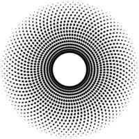 Pattern of dotted circle isolated on white background vector illustration