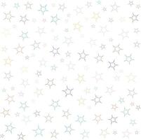 Pattern of multi color asterisk star flower isolated on white background vector illustration