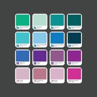 Eye-catching soft RGB color swatch with hex code vector