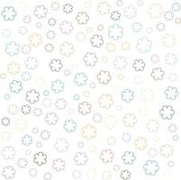 Pattern of asterisk colorful flower isolated on white background vector illustration