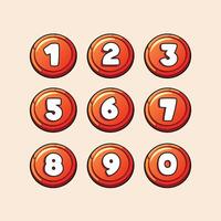 Kids game buttons for UI design vector assets