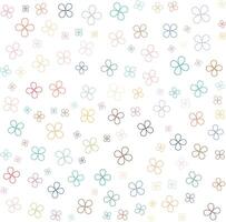 Pattern of asterisk flower isolated on white background vector illustration