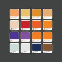 Pastel RGB color swatch palette with color code vector