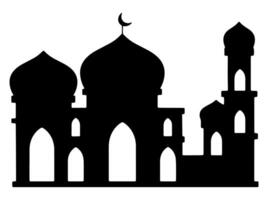 Islamic Mosque Silhouette Background Illustration vector