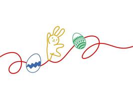 Easter Eggs Line Art Illustration vector