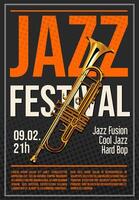 Jazz festival or concert retro background vector illustration