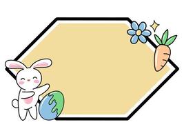 Easter Border Frame Background Illustration vector