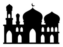 Mosque Black and White Background vector