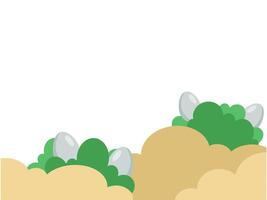 Easter Eggs in Green Grass vector