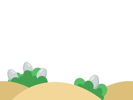 Easter Eggs in Green Grass vector