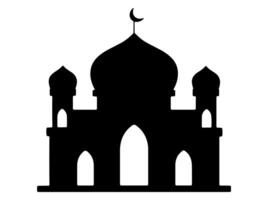 Islamic Mosque Silhouette Background Illustration vector